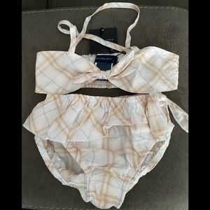 AUTHENTIC Burberry Pink Infant Girl Bikini Swimsuit